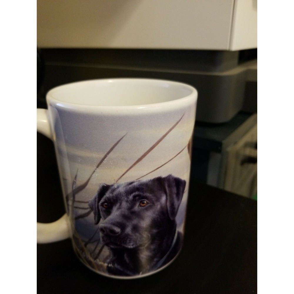 Labrador Retriever Coffee Mug Cup James Hautman Picture of 3 Labs 16 oz - Picture 6 of 6